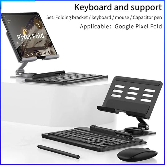 Desk Stand and Bluetooth Keyboard Combo for Google Pixel Fold - FonKayz