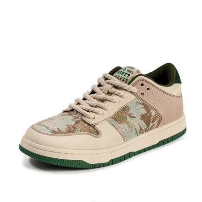 FORESTWOVEN™ Art-Tapestry Low – Retro Canvas Patchwork Skate Sneakers