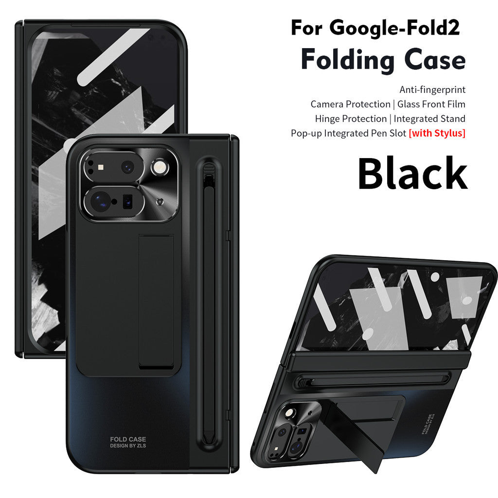 Luxury One-Piece Plating Folding Case for Google Pixel 9 Pro Fold - 360° Full Protection Folding Cover - FonKayz