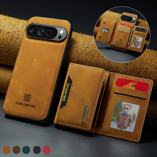 Magnet Leather Detachable Wallet Case For Google Pixel Series