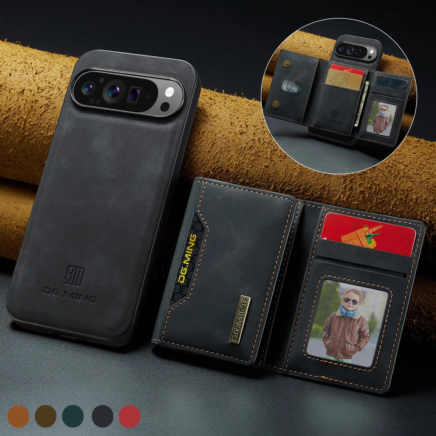 Magnet Leather Detachable Wallet Case For Google Pixel Series