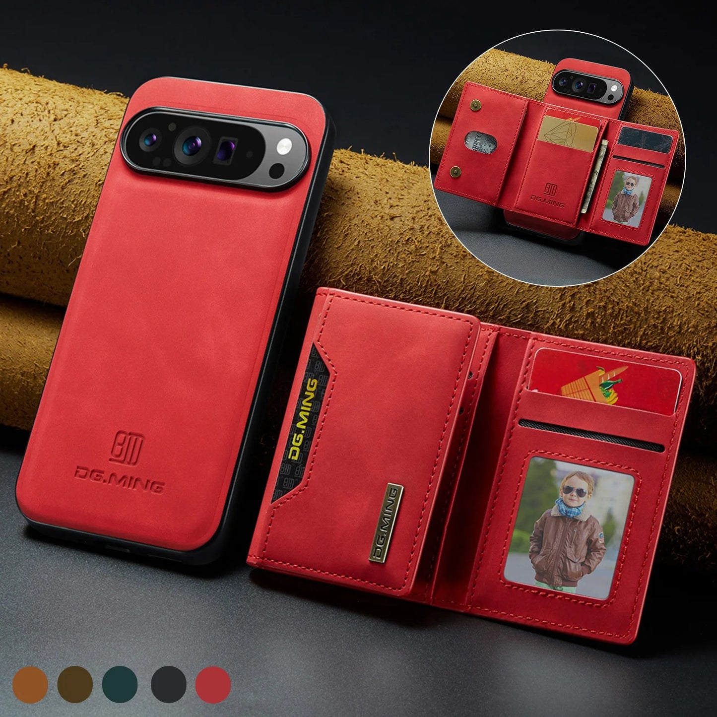 Magnet Leather Detachable Wallet Case For Google Pixel Series
