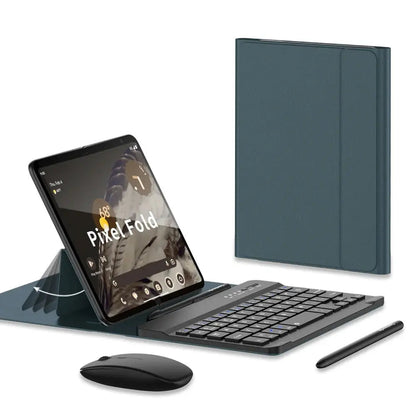 Luxury Bluetooth Wireless Keyboard Stand Case for Google Pixel Fold - FonKayz