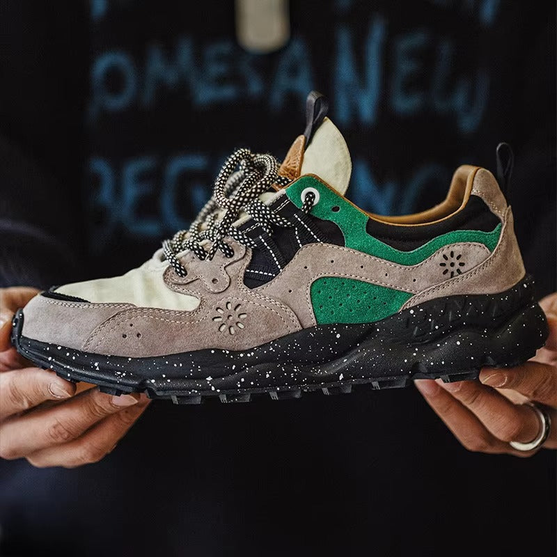 RidgeMoss™ Retro Trail Jogger Suede-Splice Sneakers