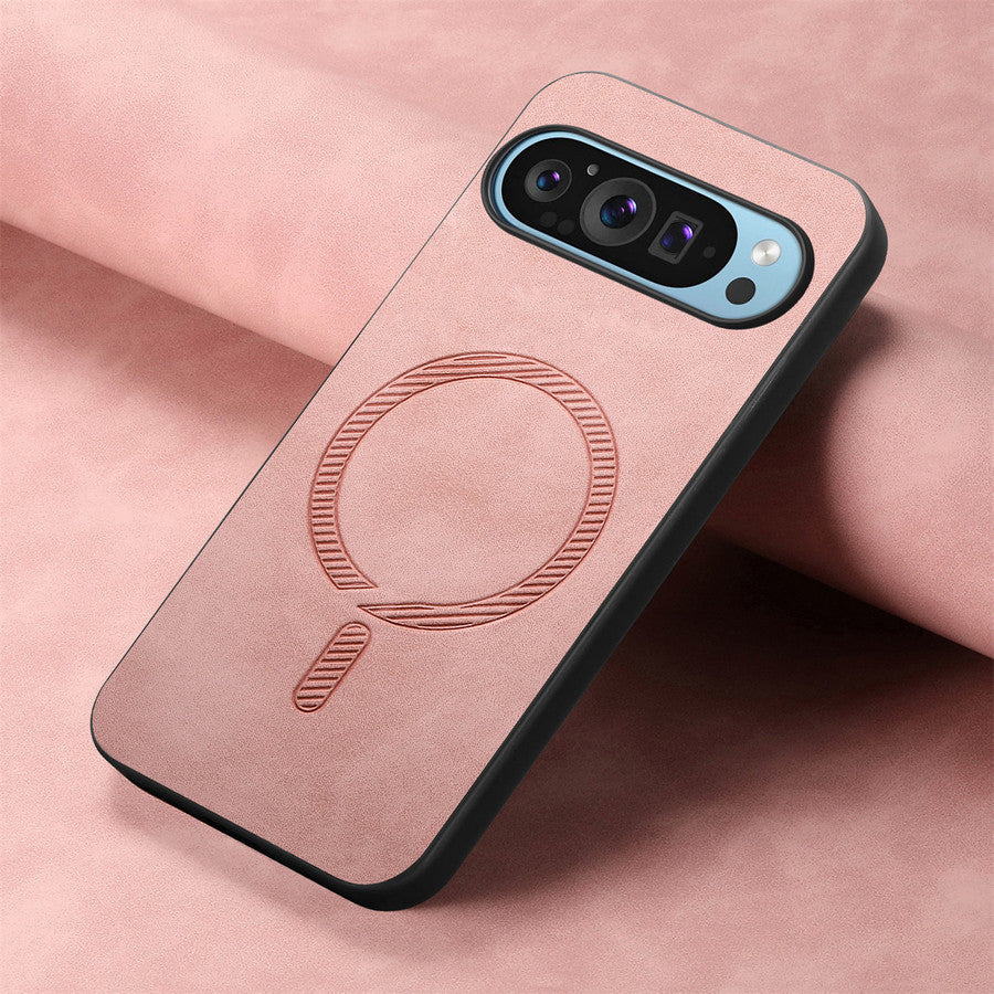 Pixel 9 Pro XL 5G 2024 Luxury Leather MagSafe Case - Premium Magnetic Back Cover for Google Pixel Series - FonKayz