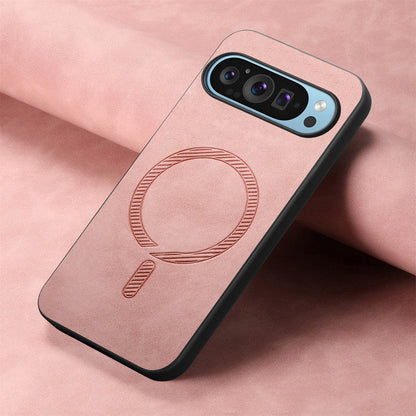 Pixel 9 Pro XL 5G 2024 Luxury Leather MagSafe Case - Premium Magnetic Back Cover for Google Pixel Series - FonKayz